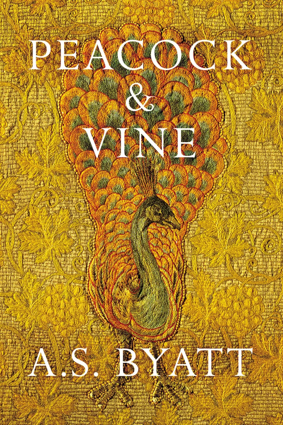 Peacock and vine
